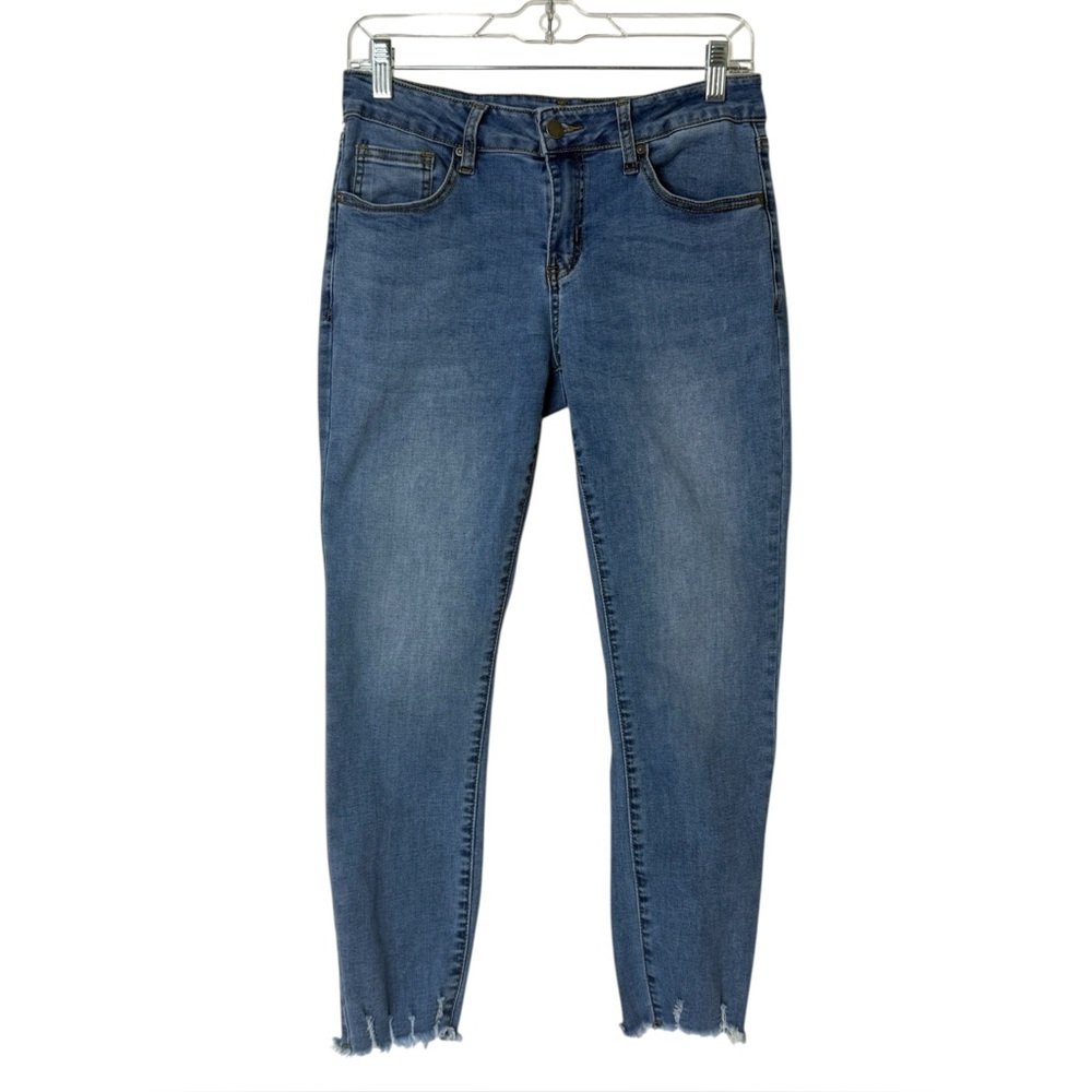 Fire & Rain Light Washed Ankle Length Distressed Frayed Hem Denim Jeans Womens 9